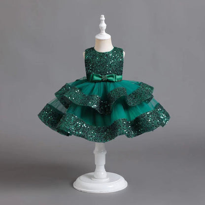 Vestido de Fiesta infantil  Navidad Brillante