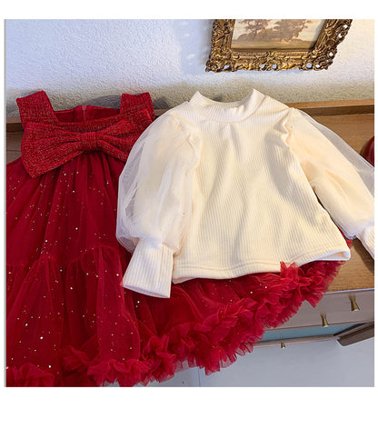 Vestido de Encaje Infantil Invierno/ Verano