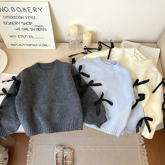 Blusa Infantil de Invierno con Lazos