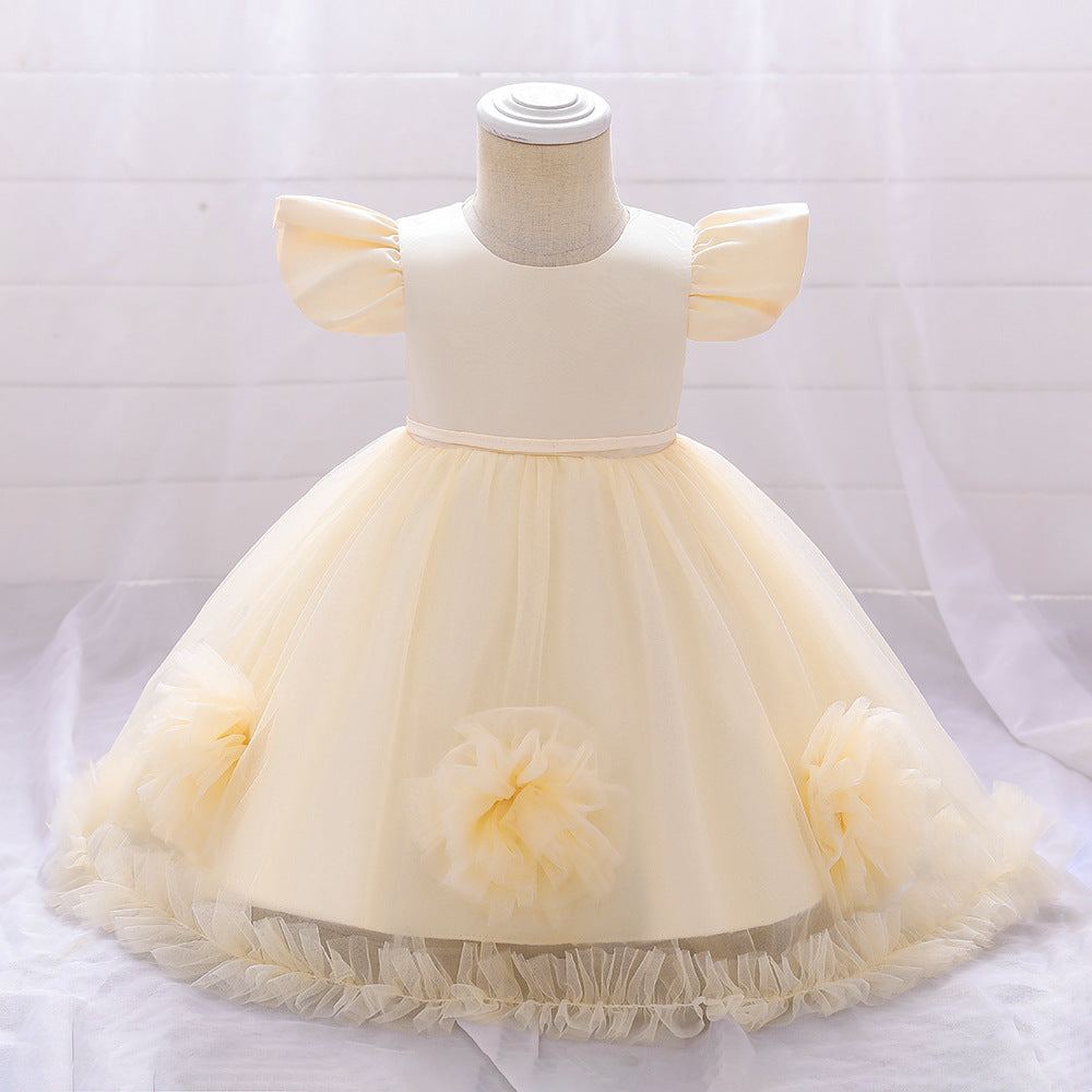 Vestido de Fiesta Infantil Tul Flores
