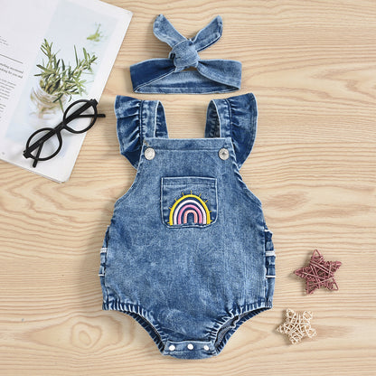 Body Infantil Arci Íris Jeans