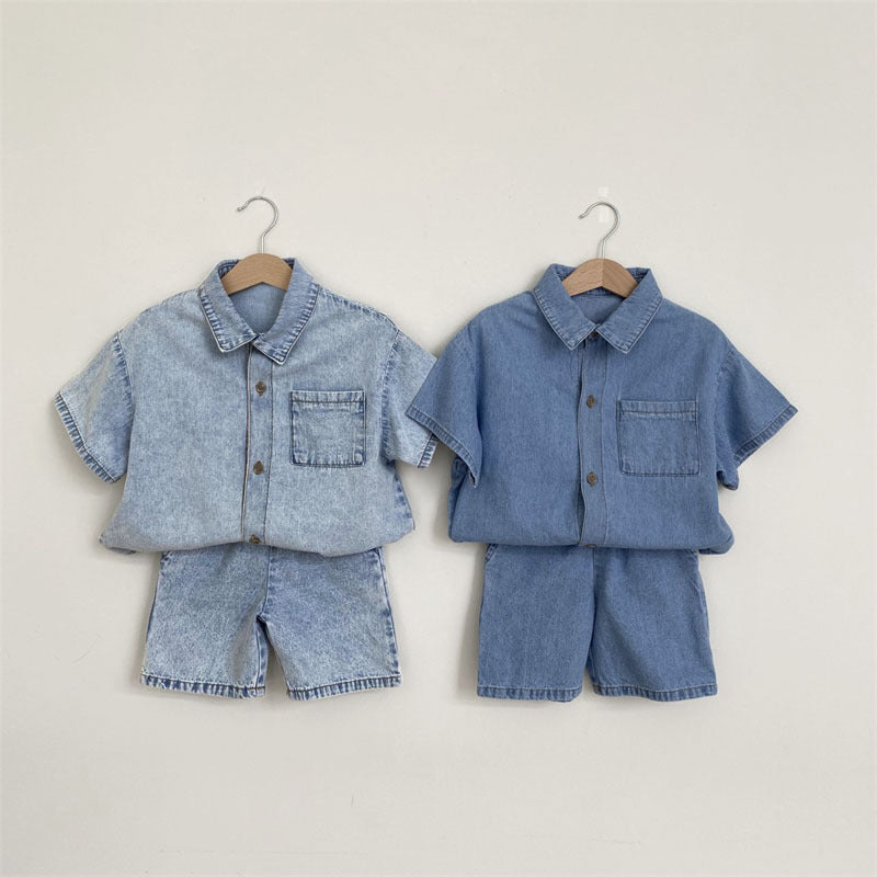 Conjunto de Jeans Con Bolso para Niños