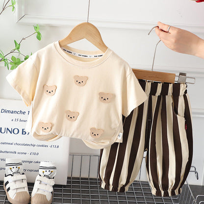 Conjunto Infantil Hombre Osito Rayas