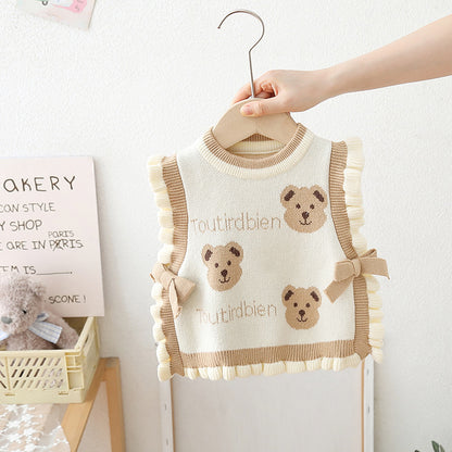 Chaleco Infantil Lazo Ositos De Peluche
