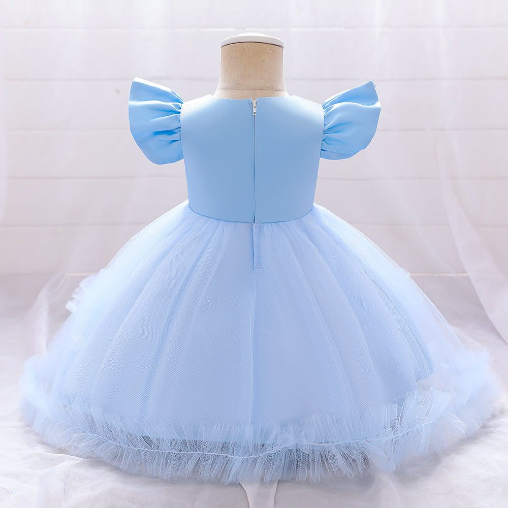 Vestido de Fiesta Infantil Tul Flores