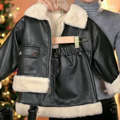 Conjunto infantil de piel peluda