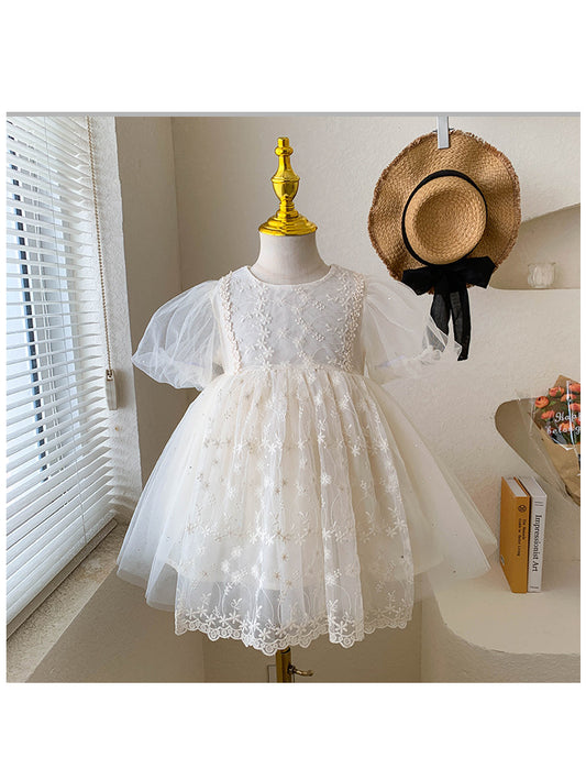Vestido Infantil Tul Flores