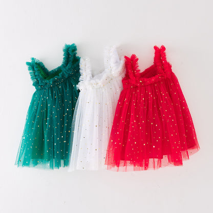 Vestido Infantil Tul Estrellas