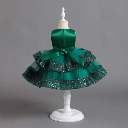 Vestido de Fiesta infantil  Navidad Brillante