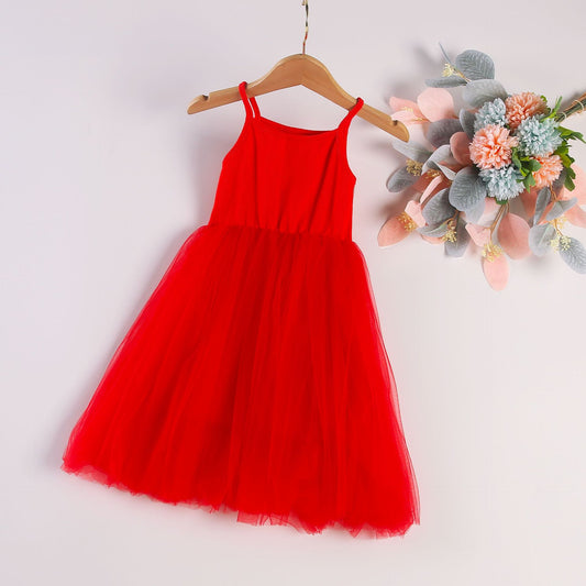 Vestido Infantil De Tul Tiras