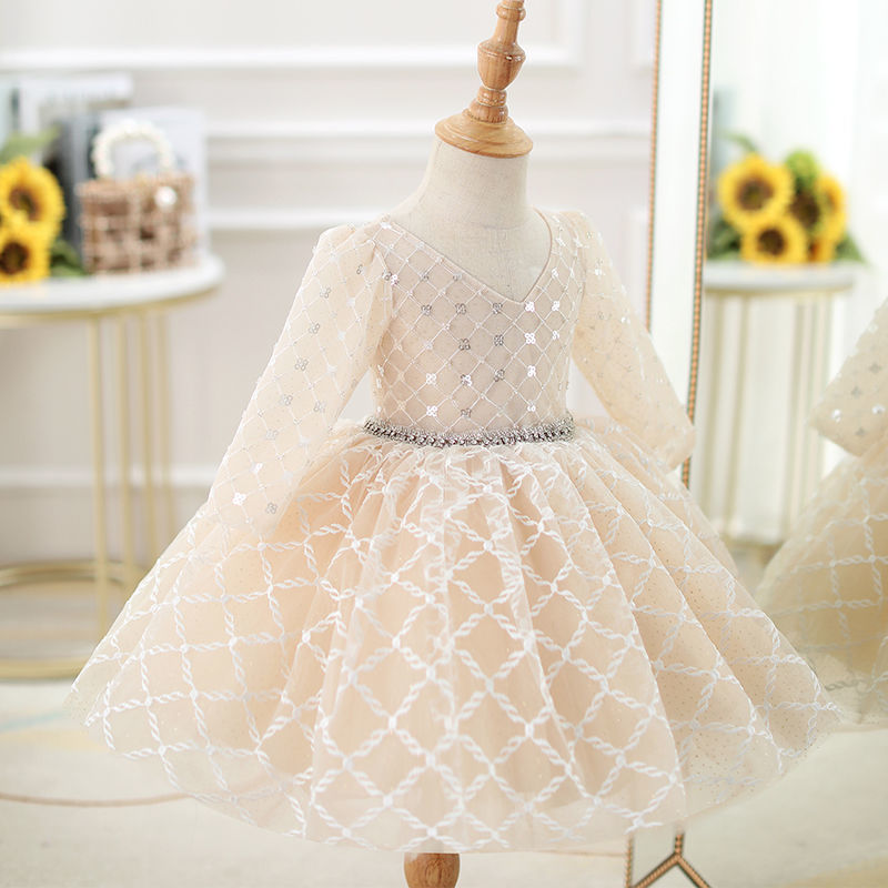 Vestido de Fiesta Infantil de Tul y Brillo