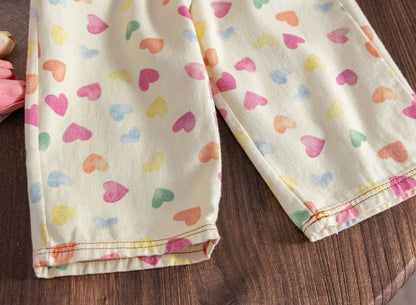 Pantalón Infantil Bolso Corazones