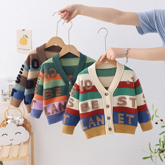 Cárdigan Infantil Tejer Letras