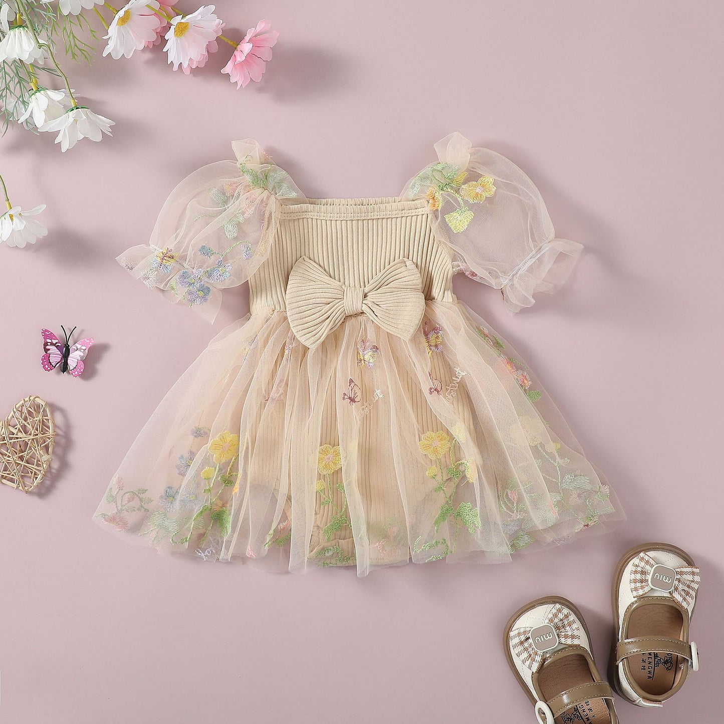 Body infantil de Encaje Floral