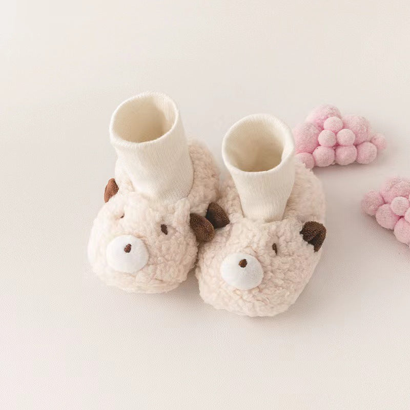 Calcetines de invierno para niños con osito de peluche