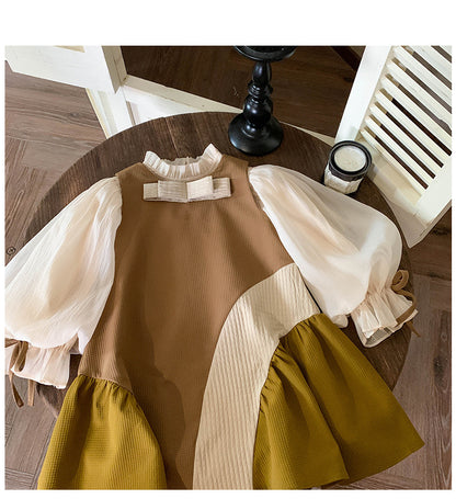 Conjunto Infantil de Chaleco y Vestido de Tul