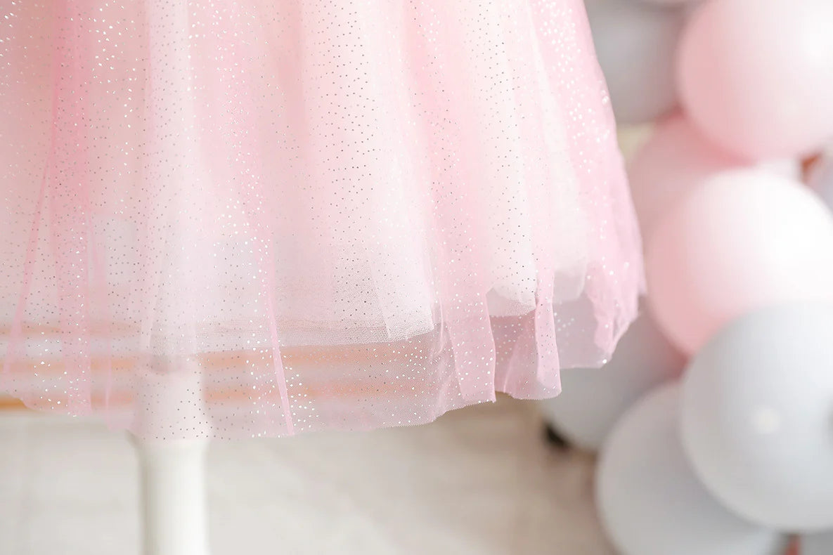 Vestido Infantil Princesa Rosa