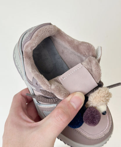 Zapatillas Deportivas Infantiles de Felpa con Pompones