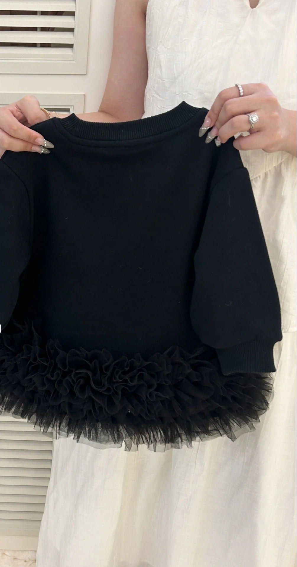 Vestido Infantil Negro con Lazo