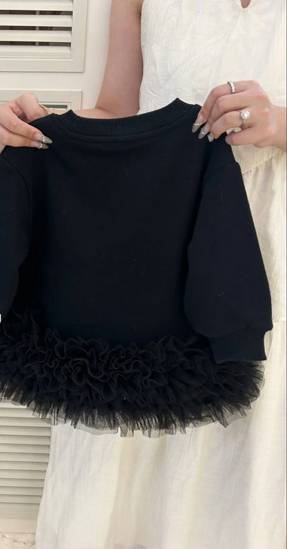Vestido Infantil Negro con Lazo