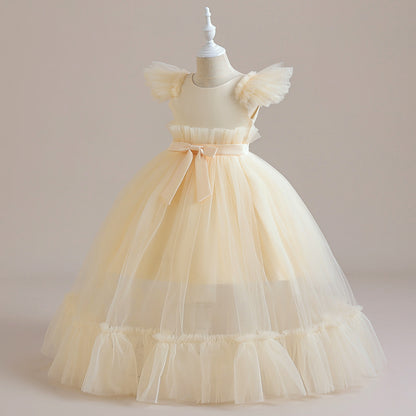 Vestido de fiesta de tul con encaje