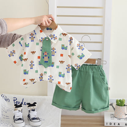 Conjunto de pajarita de osito de peluche para niño