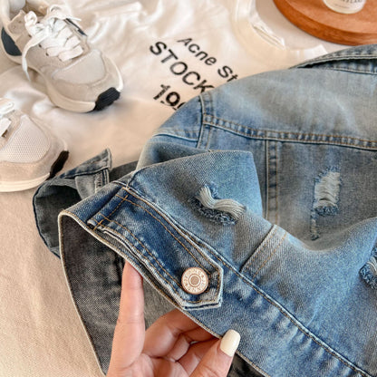 Chaqueta Vaquera Infantil con Botones y Bolsillos