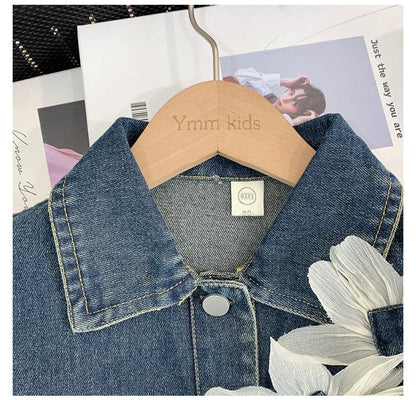 Chaqueta Vaquera Infantil Flores