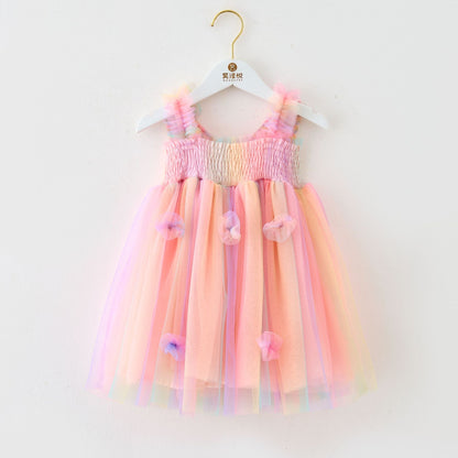 Vestido Infantil Asinha Tul Colores