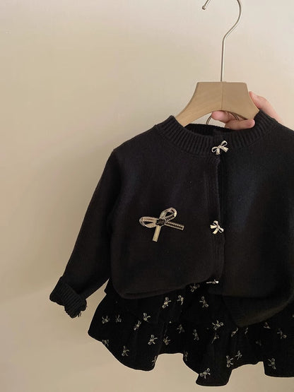 Conjunto de Niña Negro con Lazos