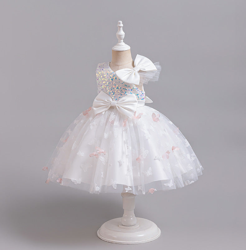 Vestido Infantil Lazo Mariposa