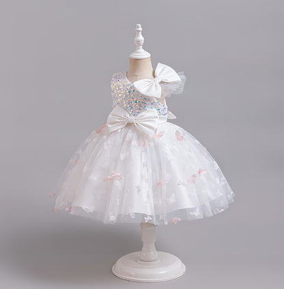 Vestido Infantil Lazo Mariposa