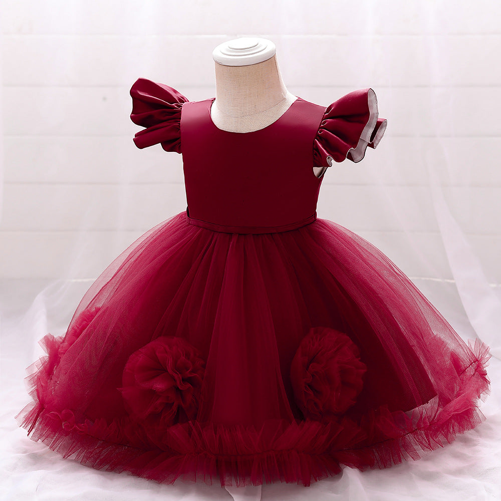 Vestido de Fiesta Infantil Tul Flores