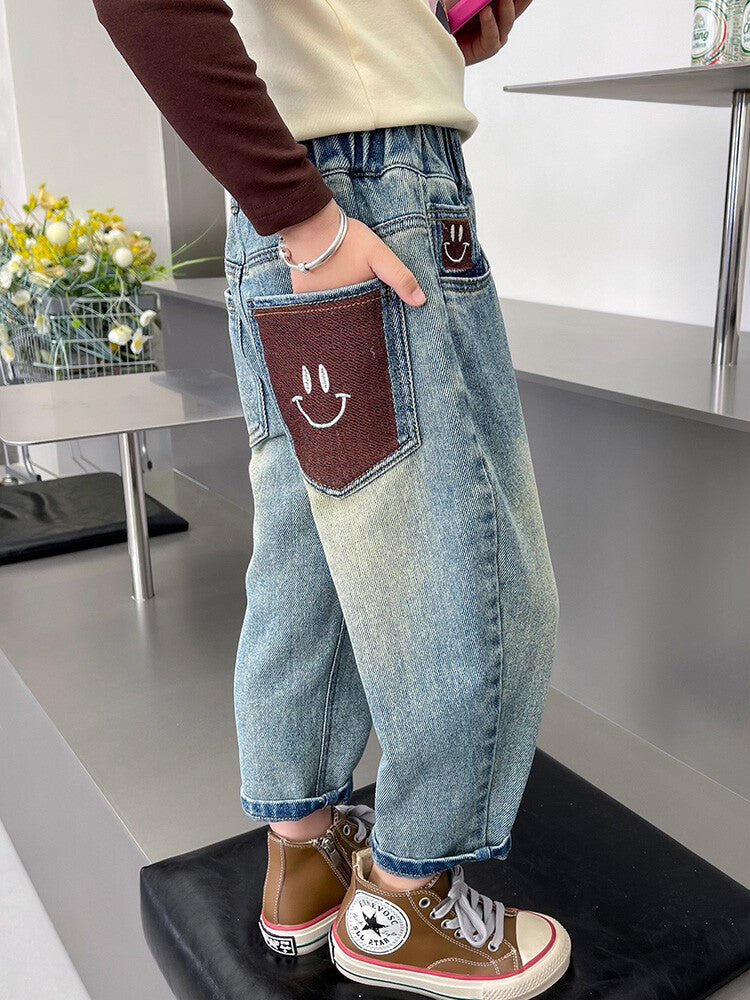 Pantalones Jeans  Smiley para Niños