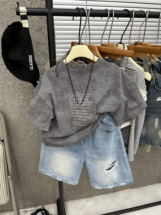 Camiseta Hombre Niño Letras