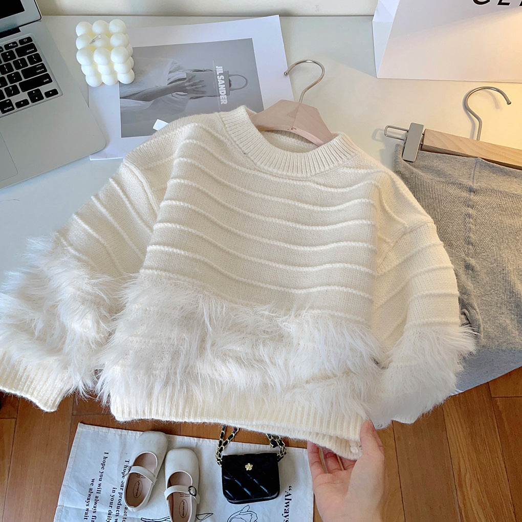 Blusa de Invierno para Niña con Pelo