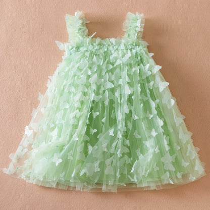 Vestido Infantil Tul Mariposas
