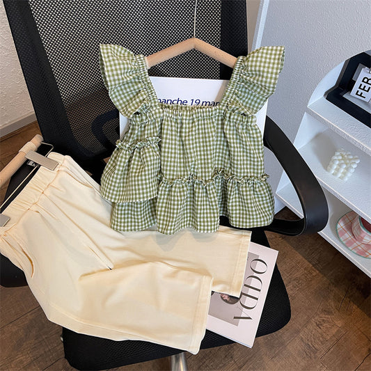 Conjunto de Cuadros para Niña con Mangas Voadroa