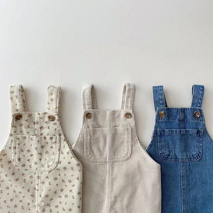 Bolsos Vaqueros Con Pechera Para Niños