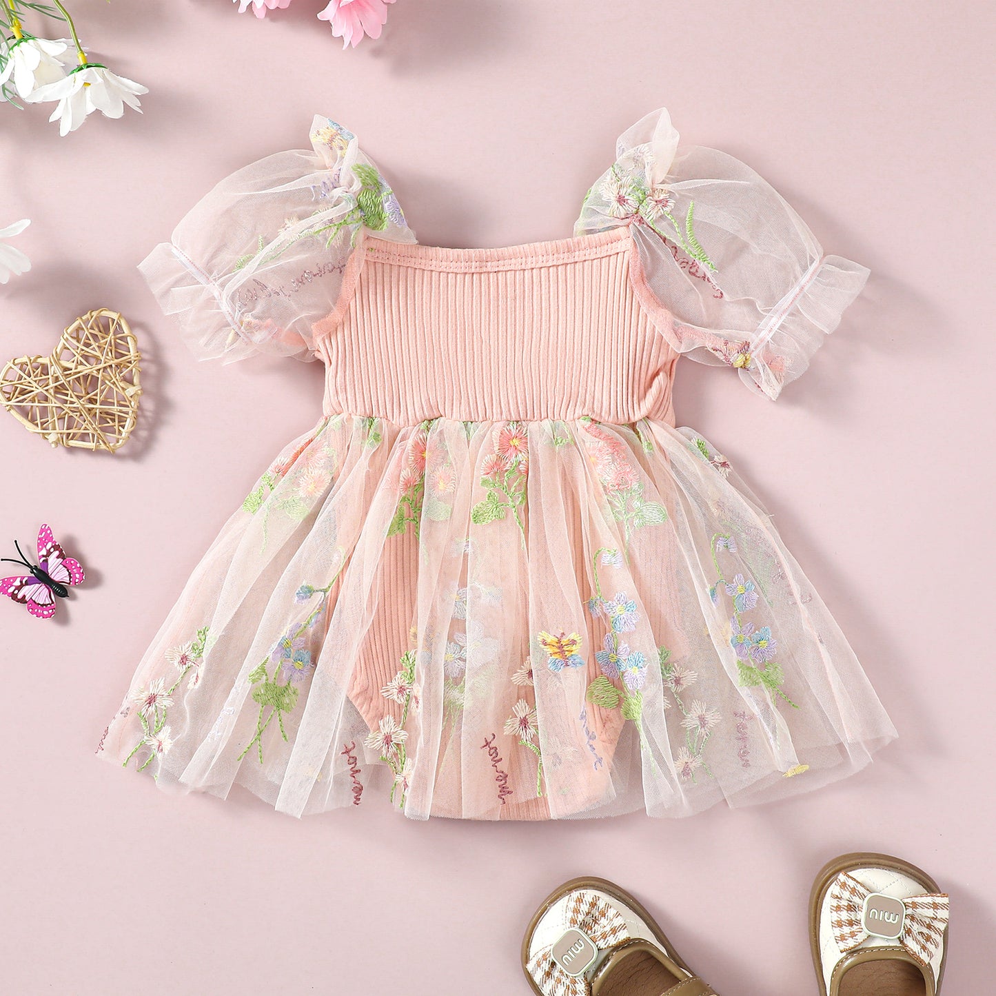 Body infantil de Encaje Floral