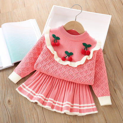 Conjunto de Invierno para Niña con Cerezas