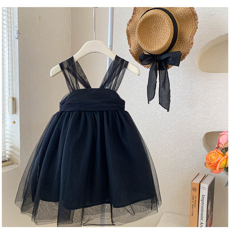 Vestido Infantil con Lazo de Tul