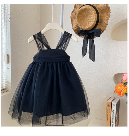Vestido Infantil con Lazo de Tul