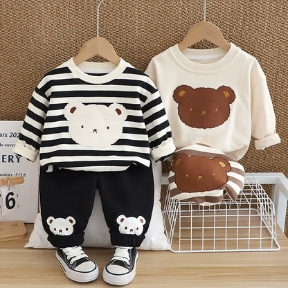 Conjunto infantil de osito de peluche de invierno