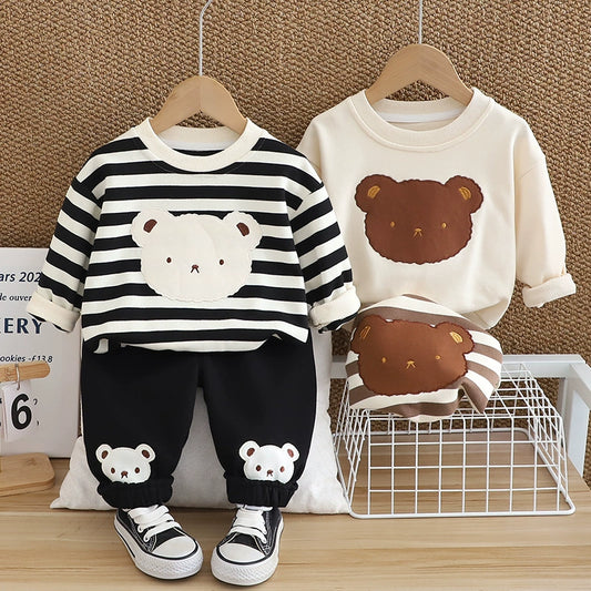 Conjunto infantil de osito de peluche de invierno