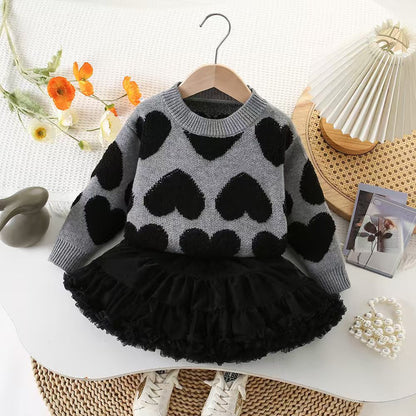 Conjunto de Corazones y Tul para Niñas