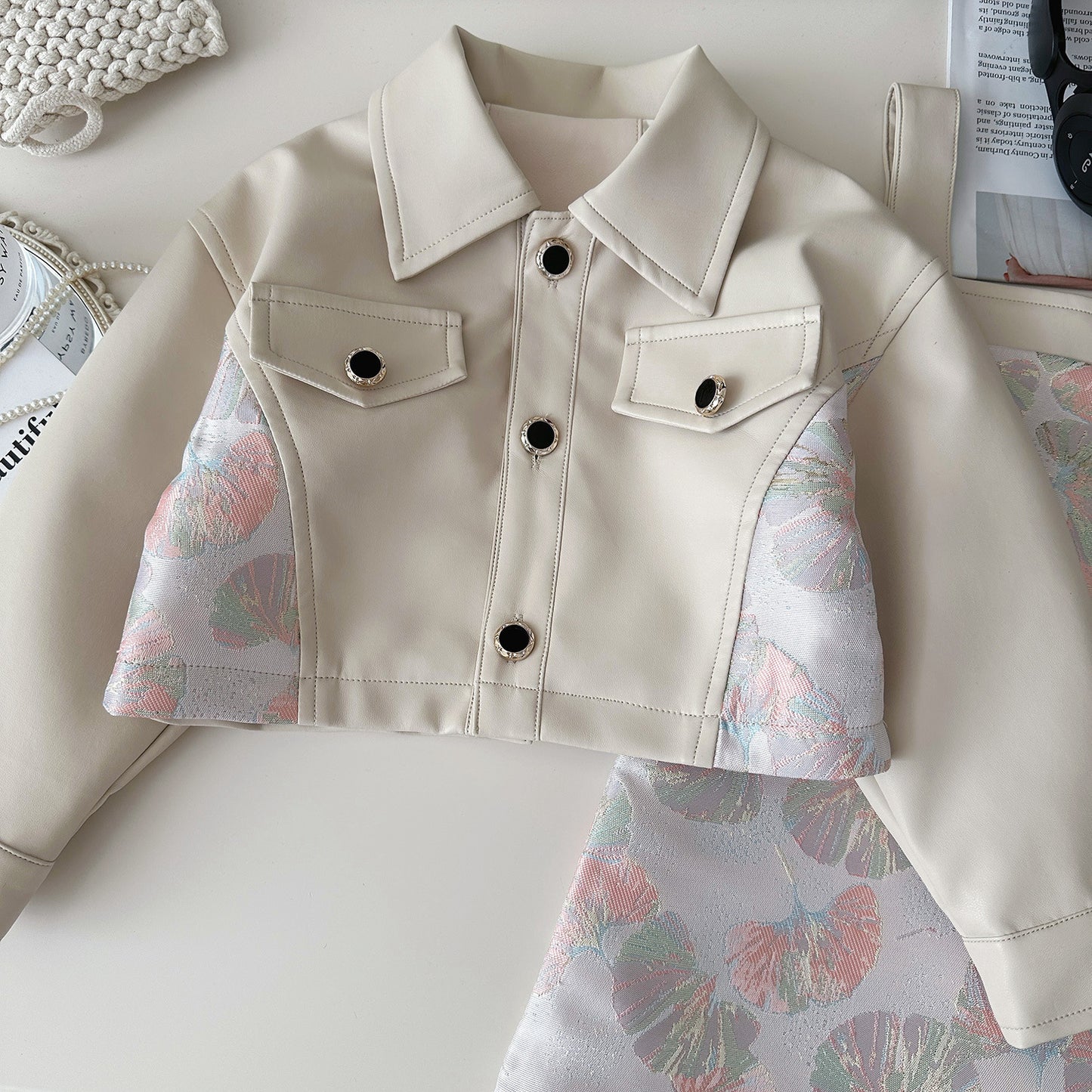 Conjunto Infantil Chaqueta + Vestido Lazo