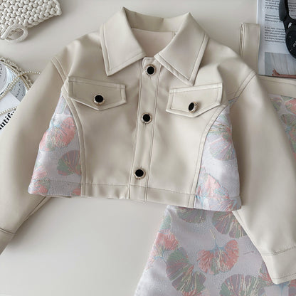 Conjunto Infantil Chaqueta + Vestido Lazo