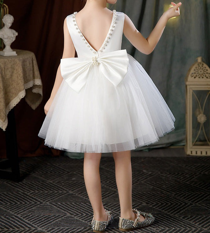 Vestido de fiesta infantil con abalorios