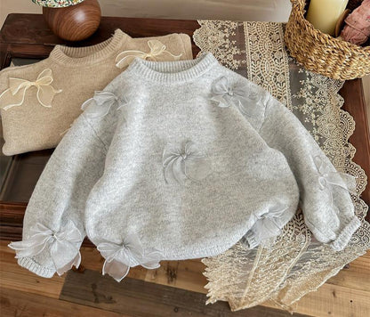 Blusa Infantil Con Lazo de Invierno para Mujer